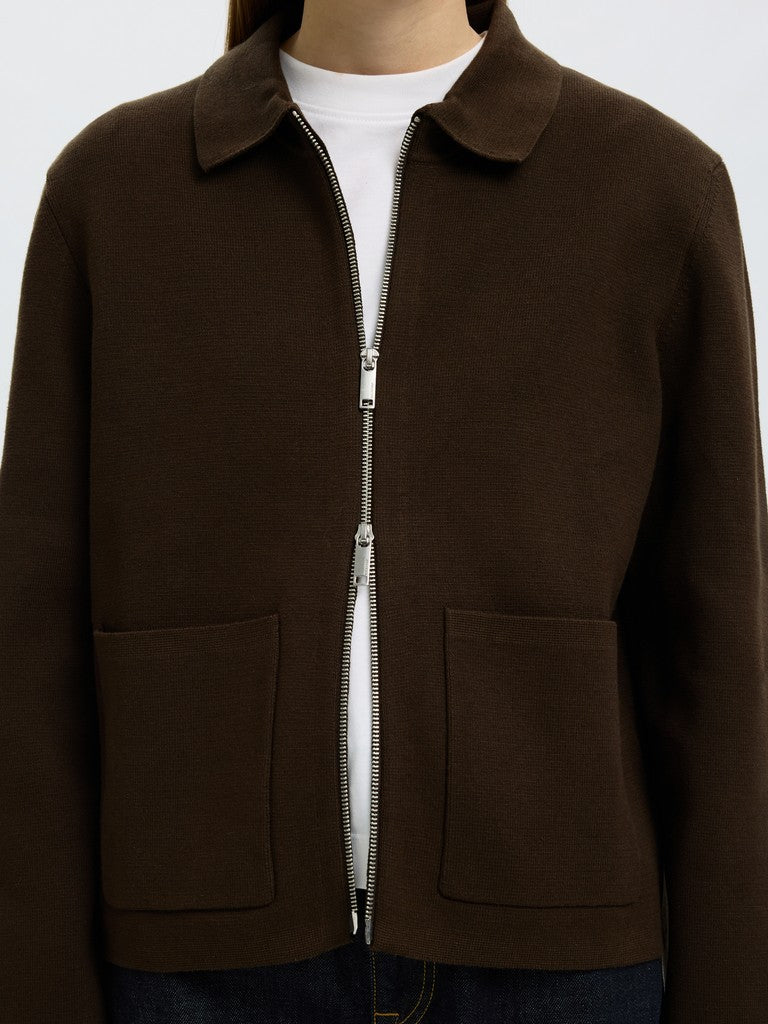 Selected Mika Zip Front Delicioso Cardigan