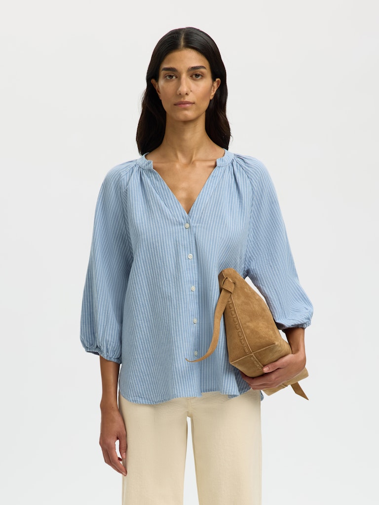 Selected Alberta Dusty Blue Shirt