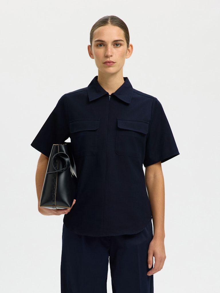 Selected Tora Slim Zip Shirt