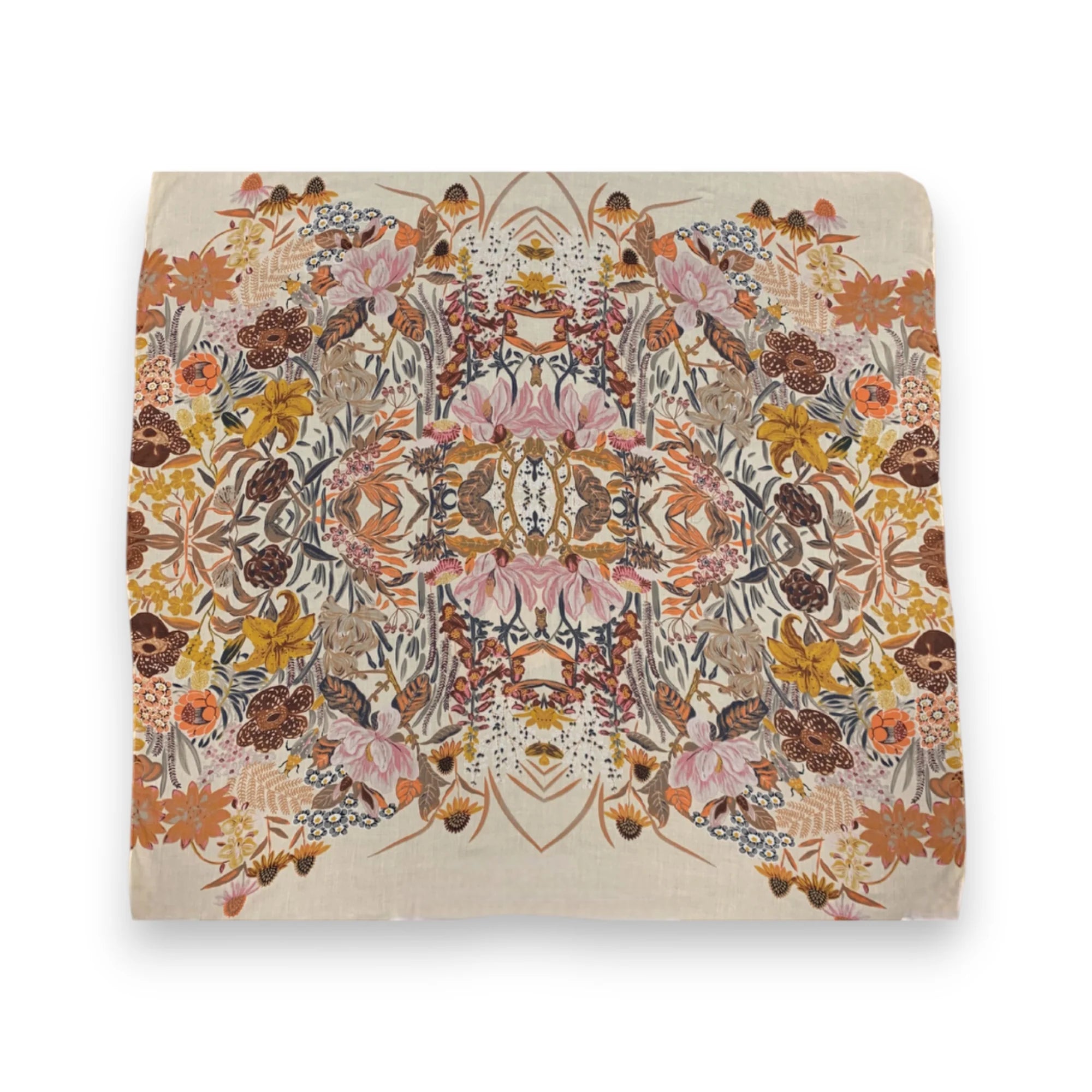 Precious Garden Print Square Scarf