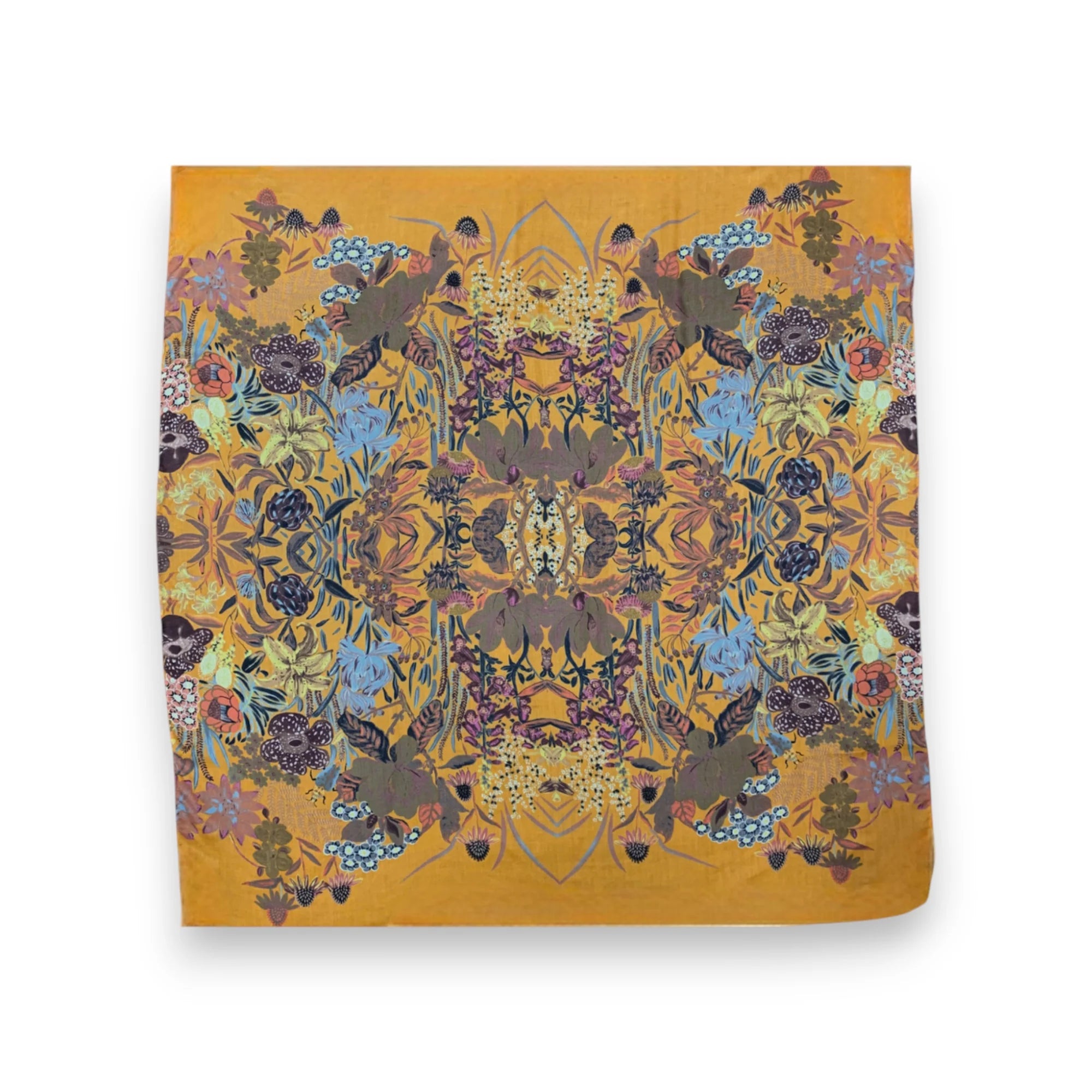 Precious Garden Print Square Scarf