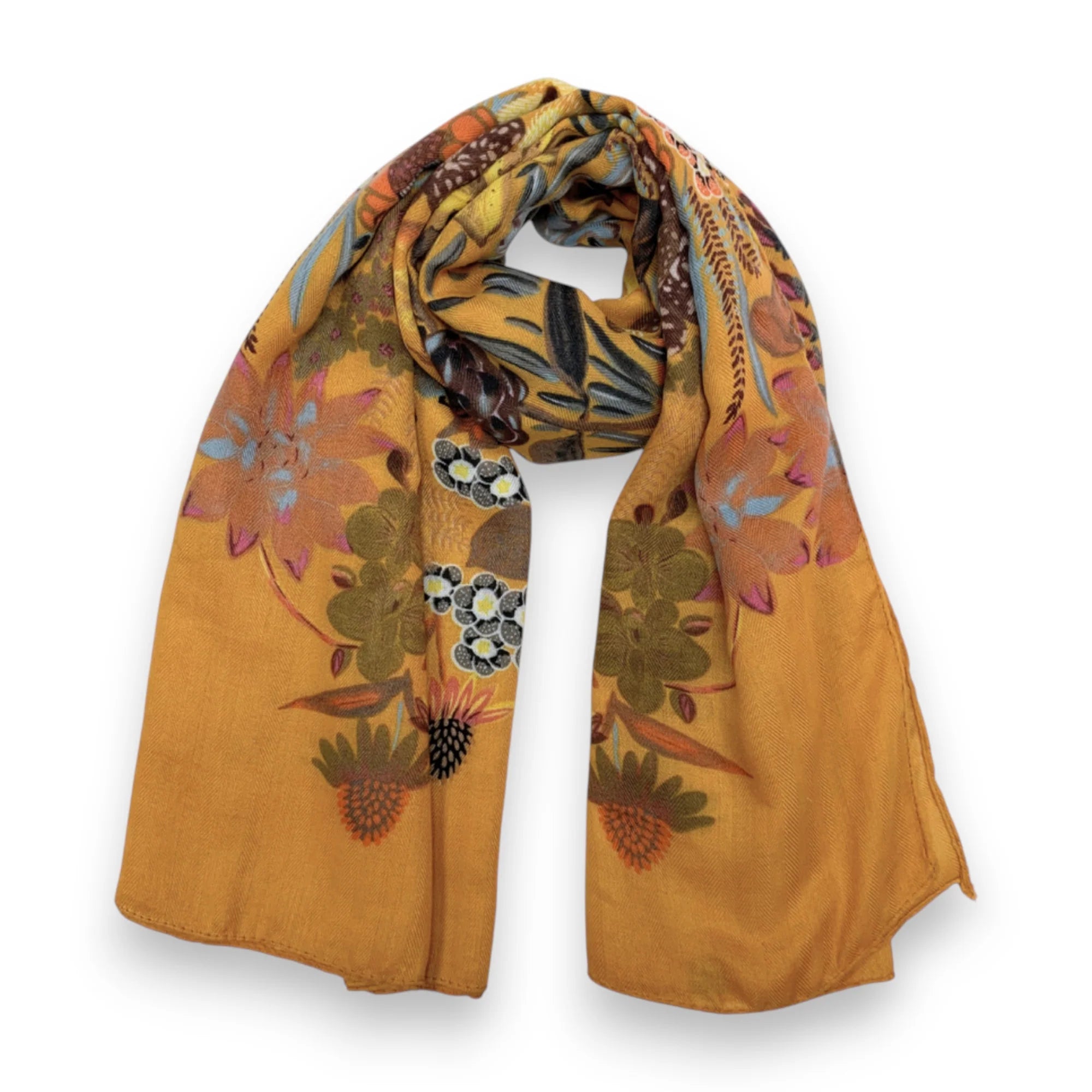 Precious Garden Print Square Scarf