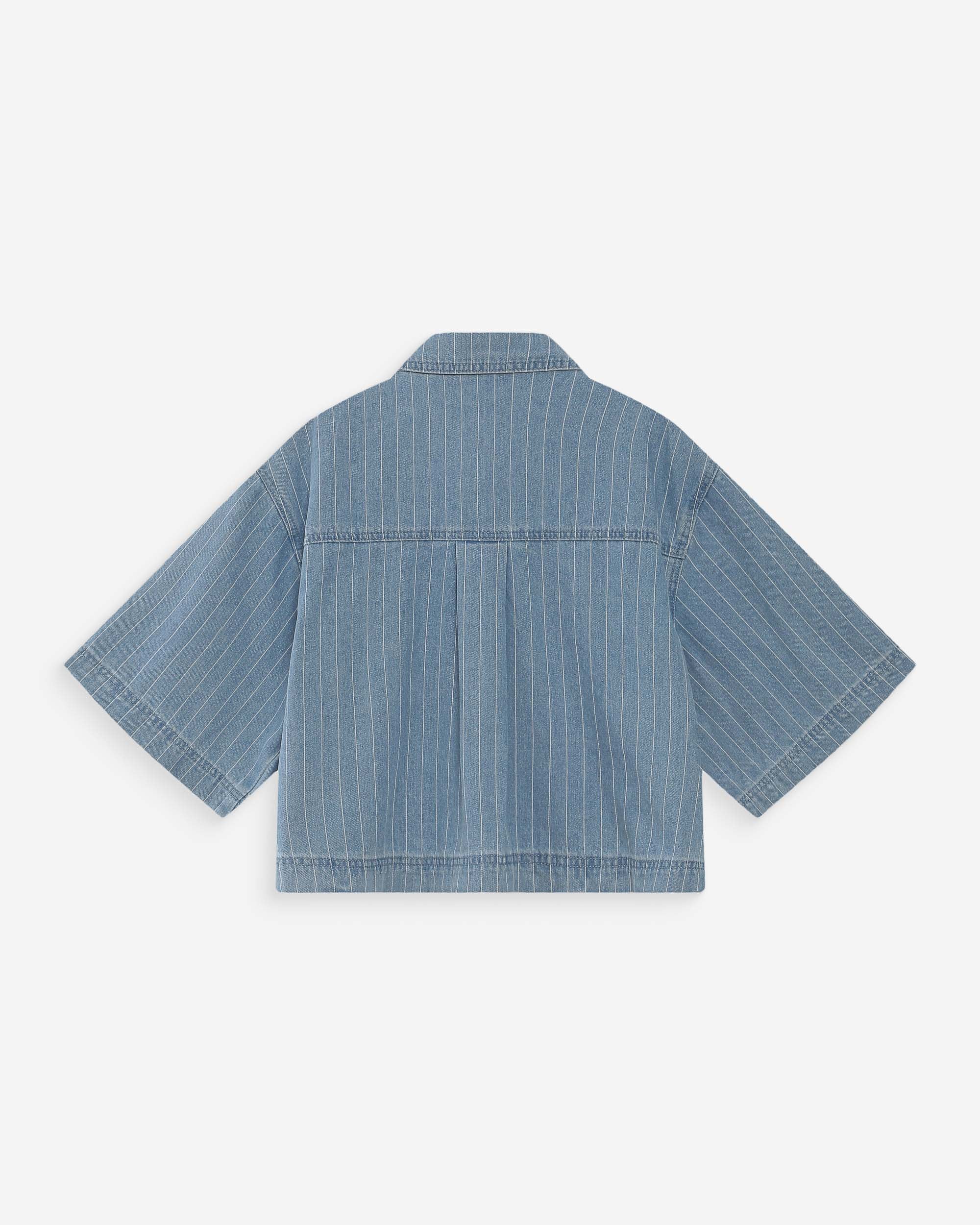 Grace & Mila Cropped Denim Vita Shirt