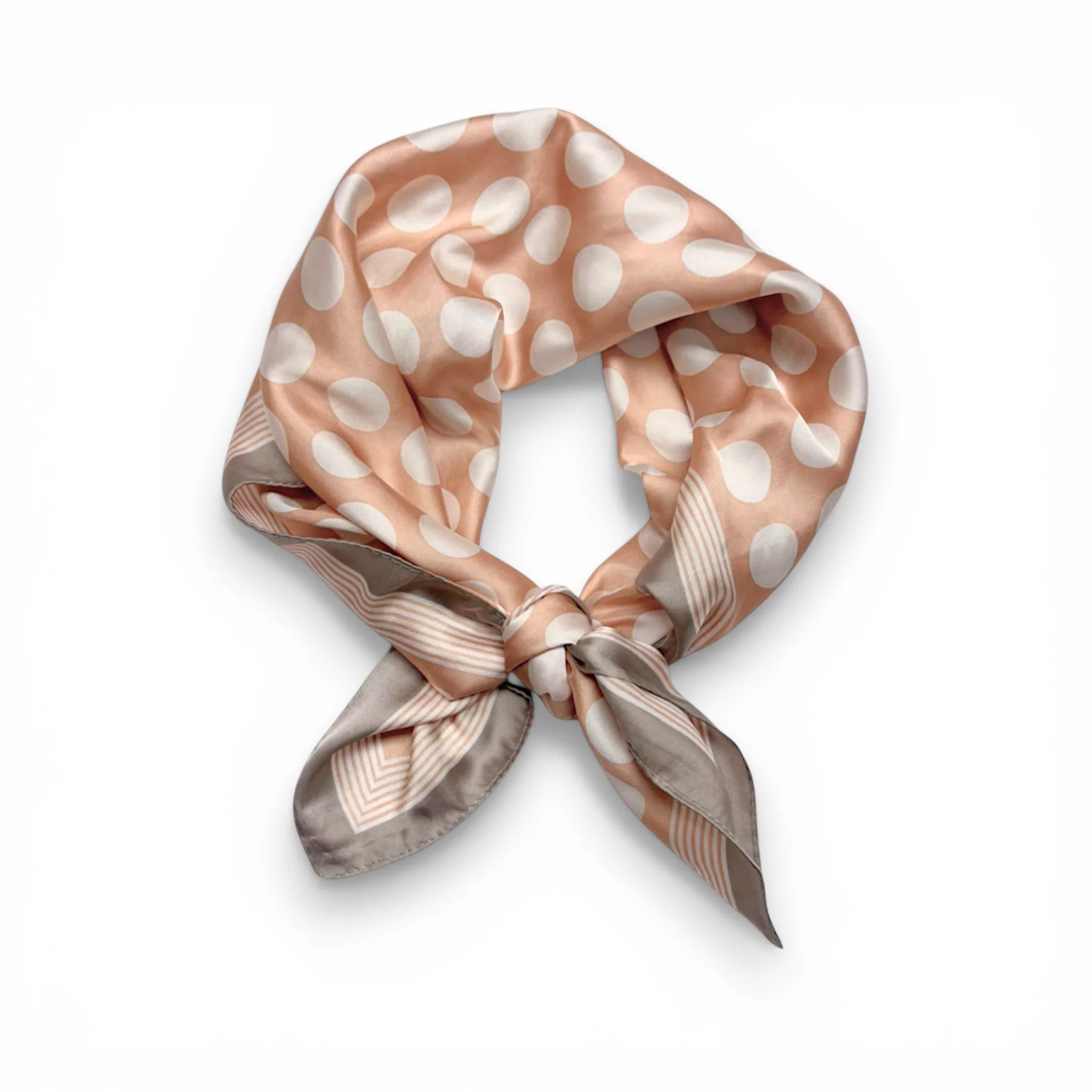 Precious Polka Dot Square Silk Touch Scarf