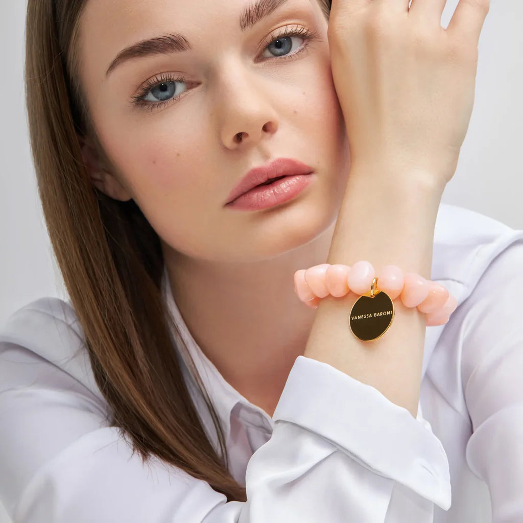 Vanessa Baroni Stone Flex Bracelet Peach Sorbet