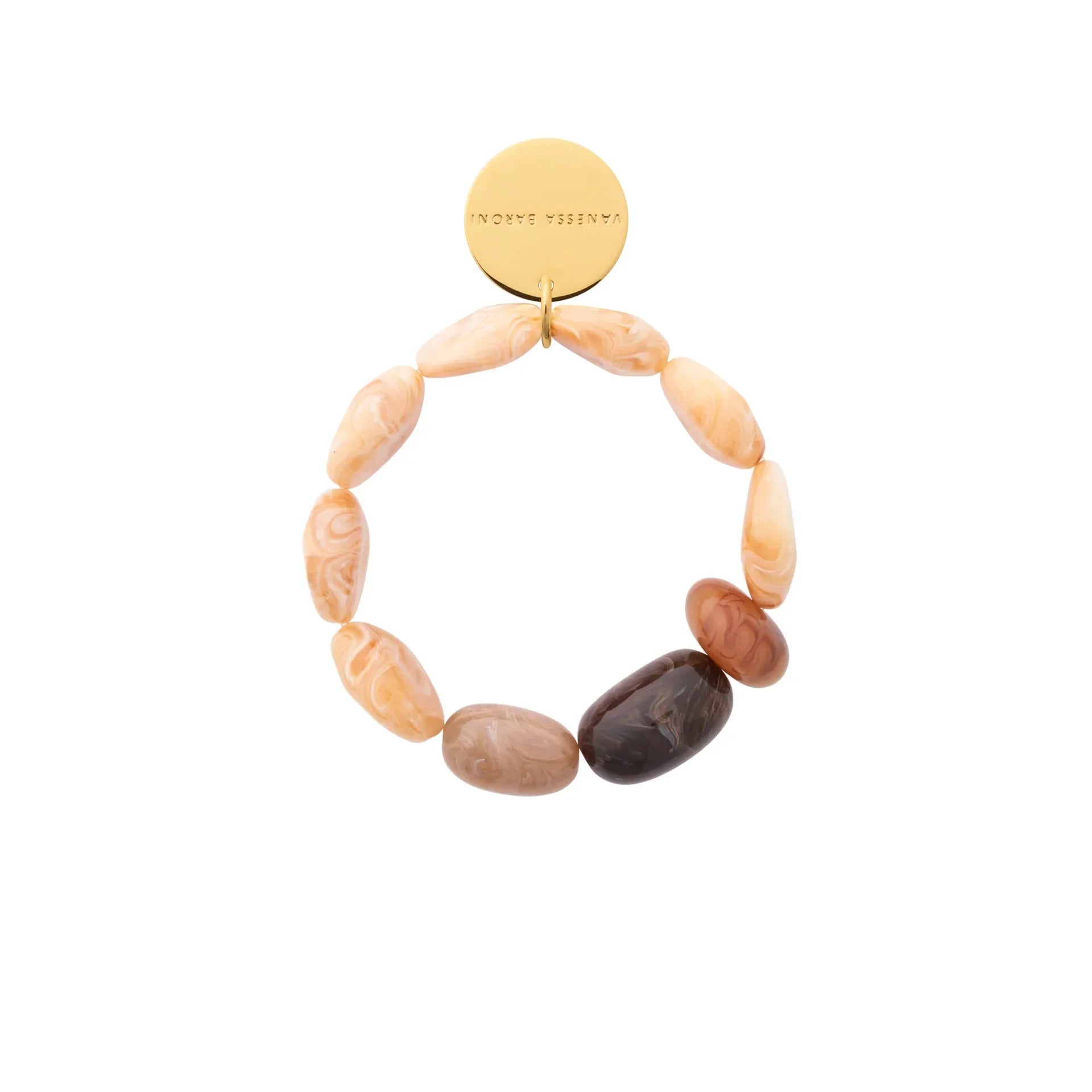 Vanessa Baroni Unique Flex Bracelet Creme Brulee Marble