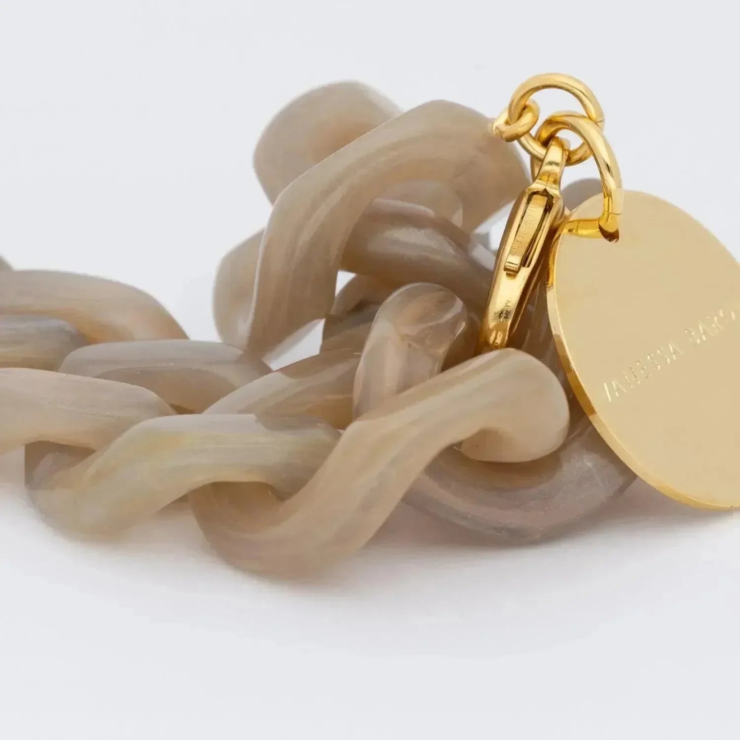 Vanessa Baroni Flat Chain Bracelet Biancone Marble