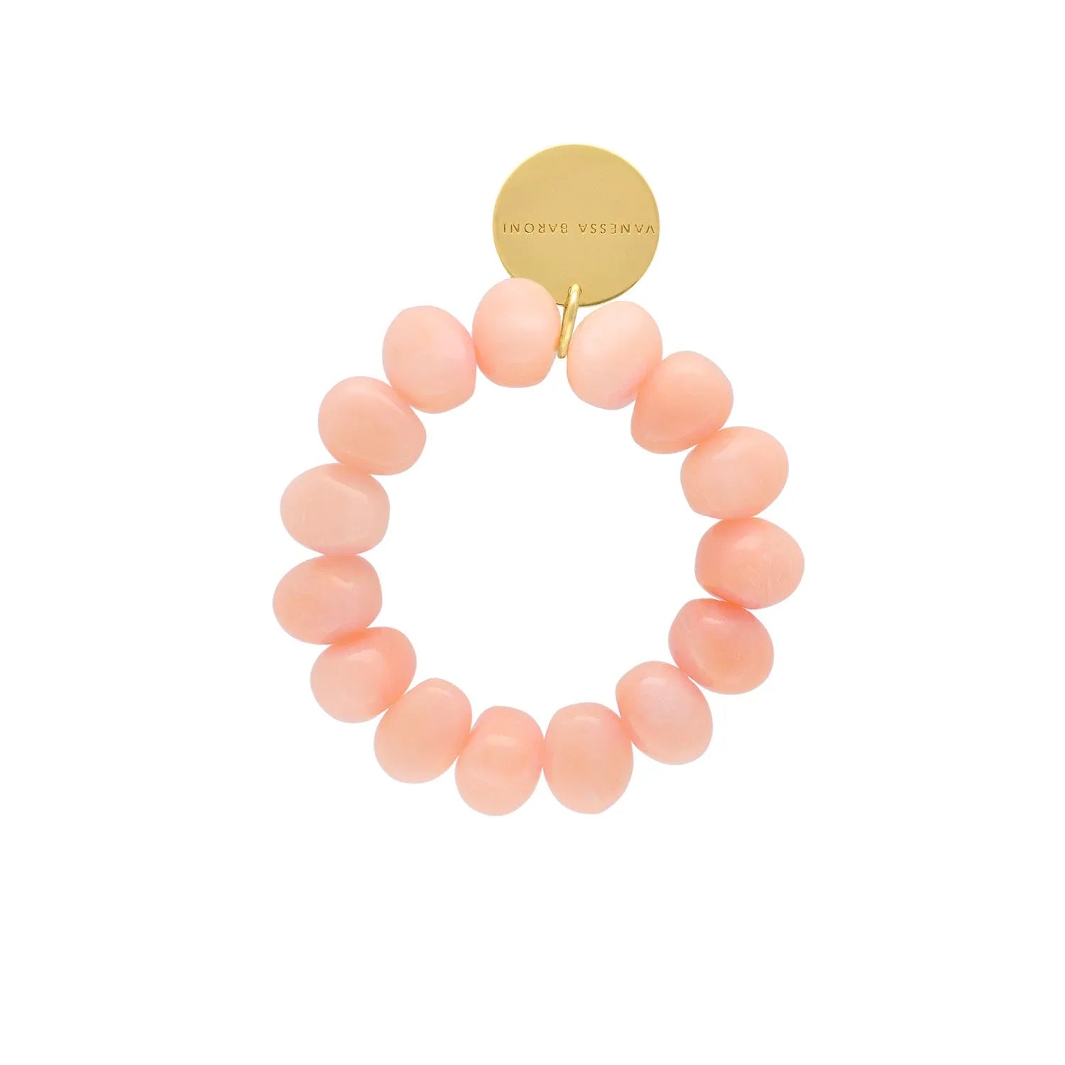 Vanessa Baroni Stone Flex Bracelet Peach Sorbet