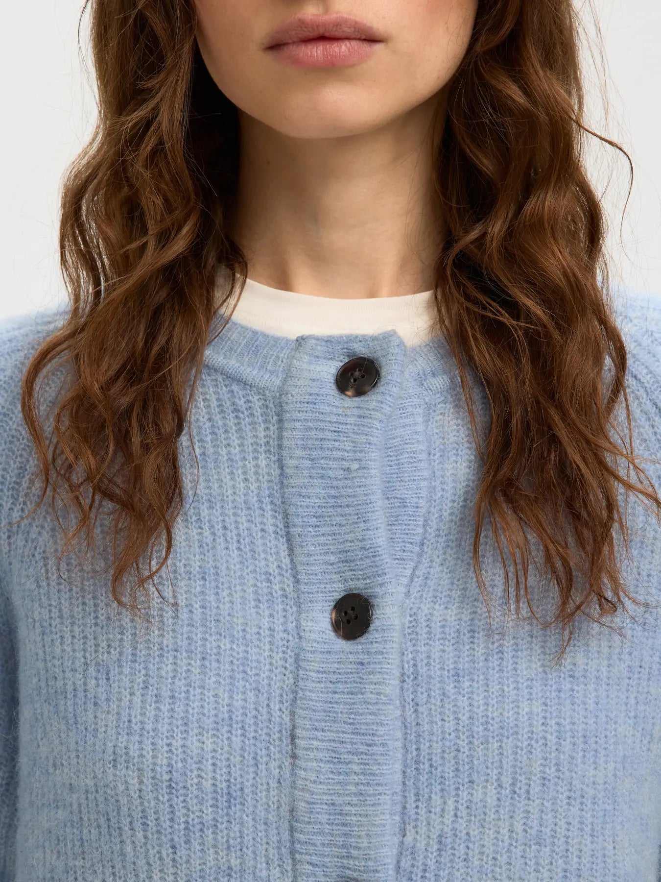 Selected Femme Lulu Cashmere Blue Cardigan