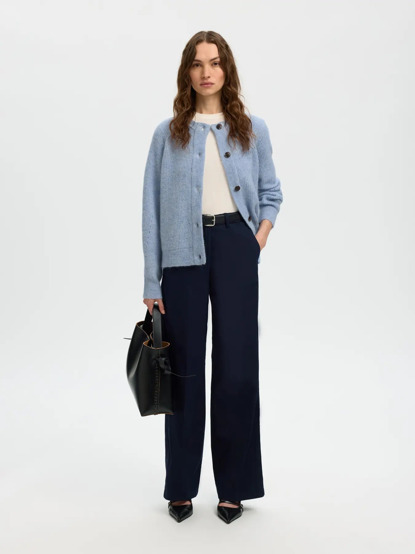 Selected Femme Lulu Cashmere Blue Cardigan