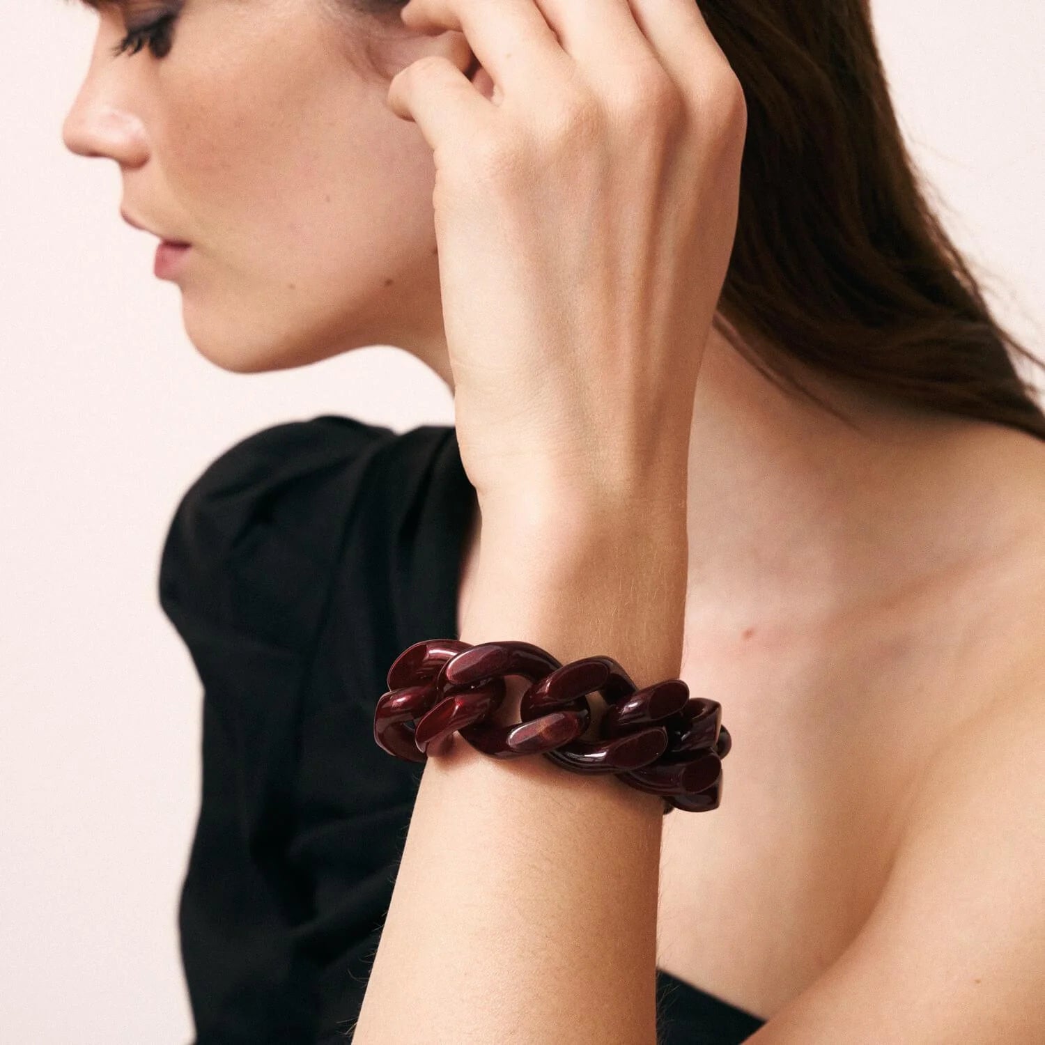 Vanessa Baroni Great Bracelet Bordeaux Marble