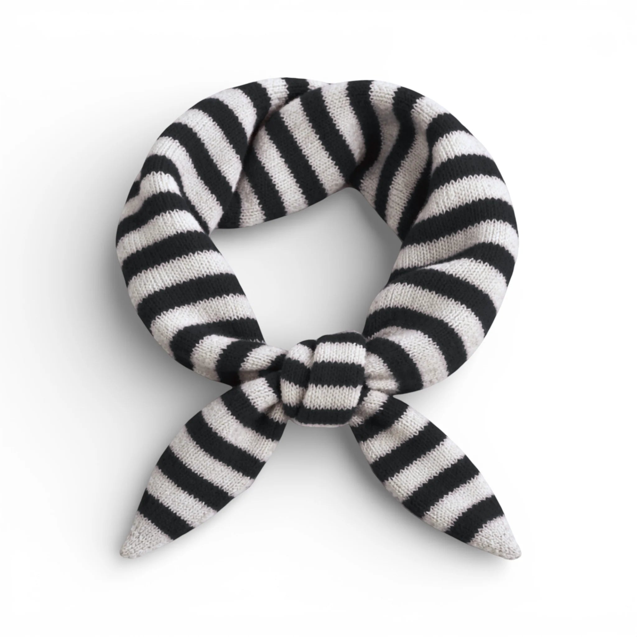 Black Cream Stripe Traingle Scarf