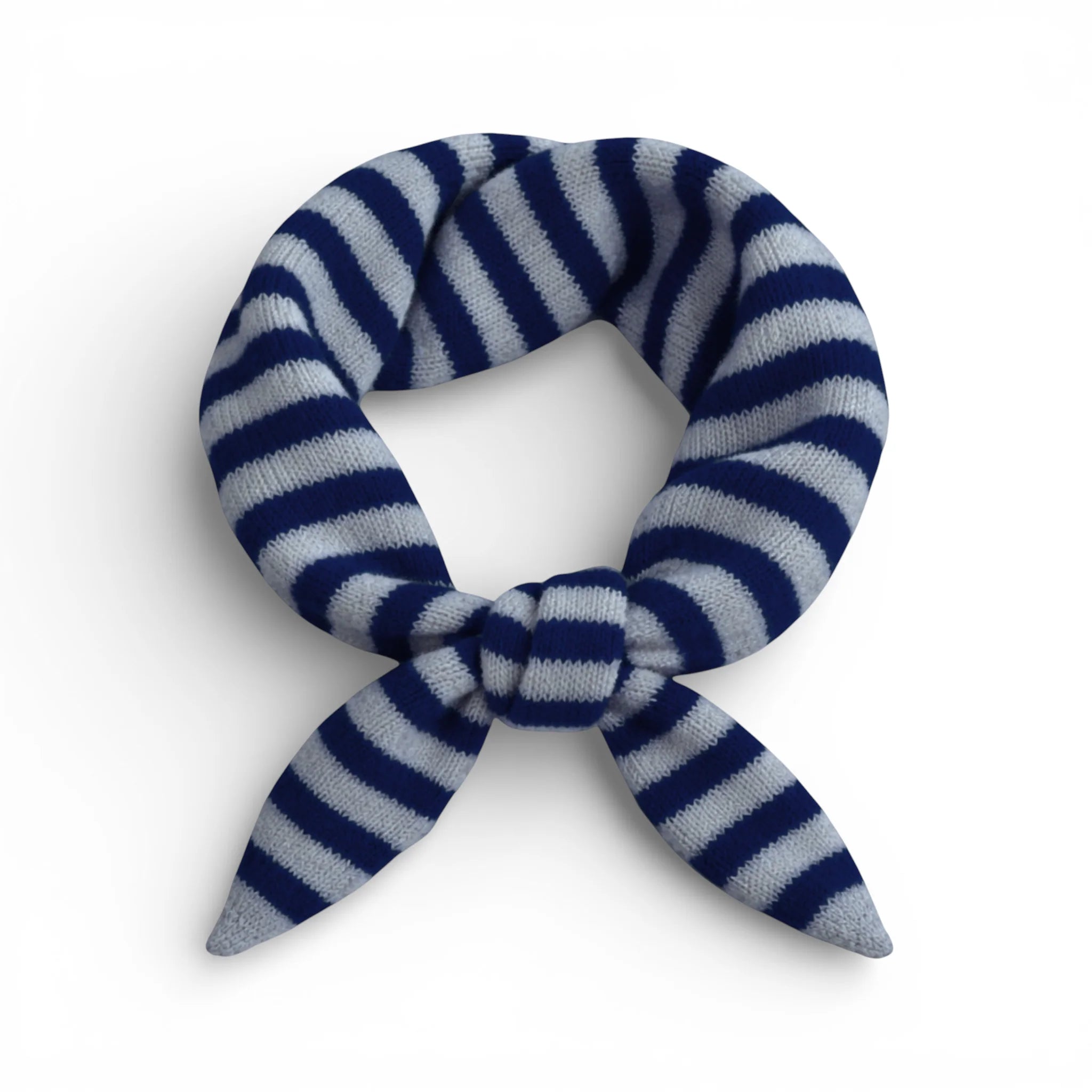 Precious Wool Blend Striped Triangle Scarf