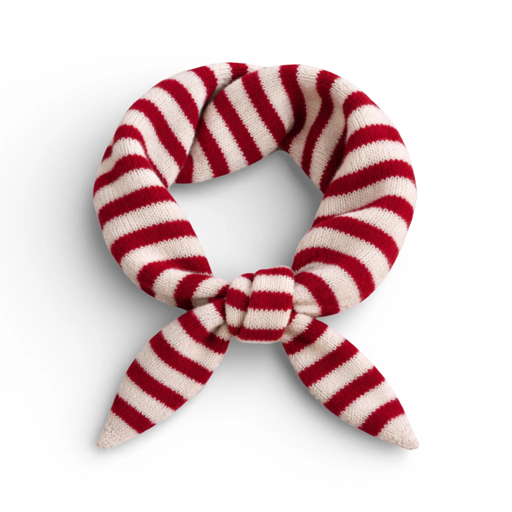 Precious Wool Blend Striped Triangle Scarf