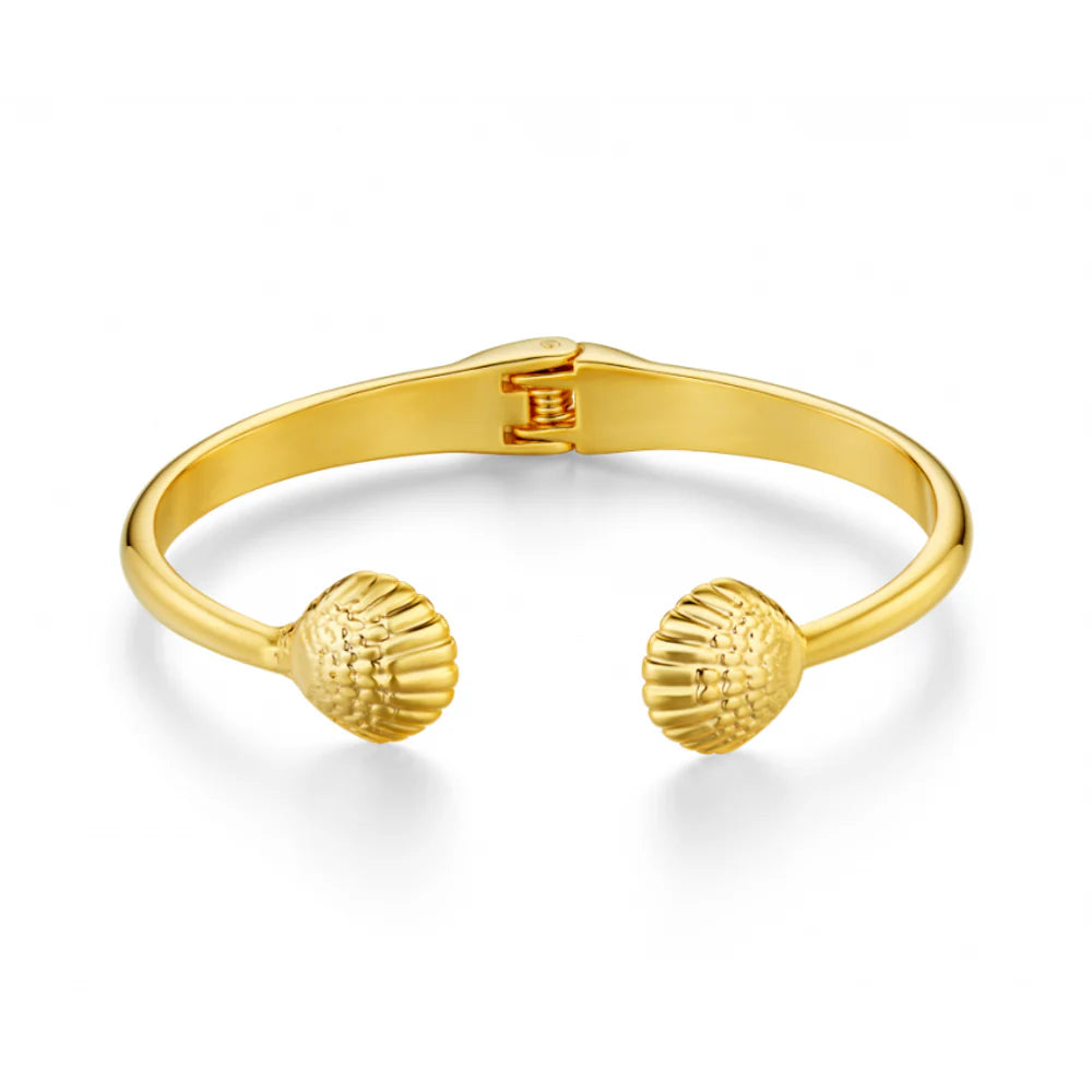 Orelia Shell Open Hinged Bangle