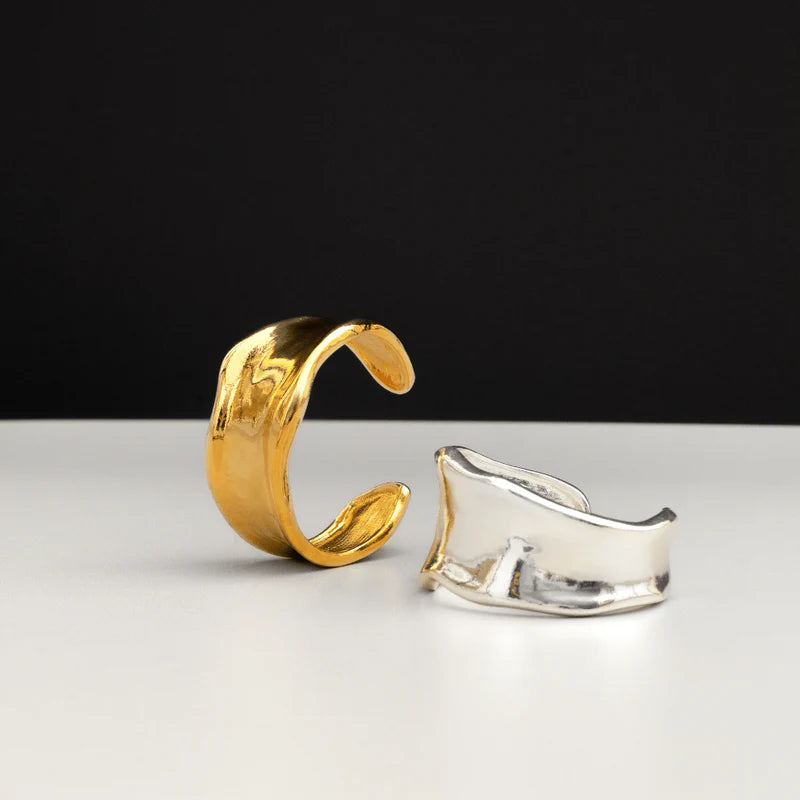 Orelia Gold Statement Organic Molten Metal Cuff