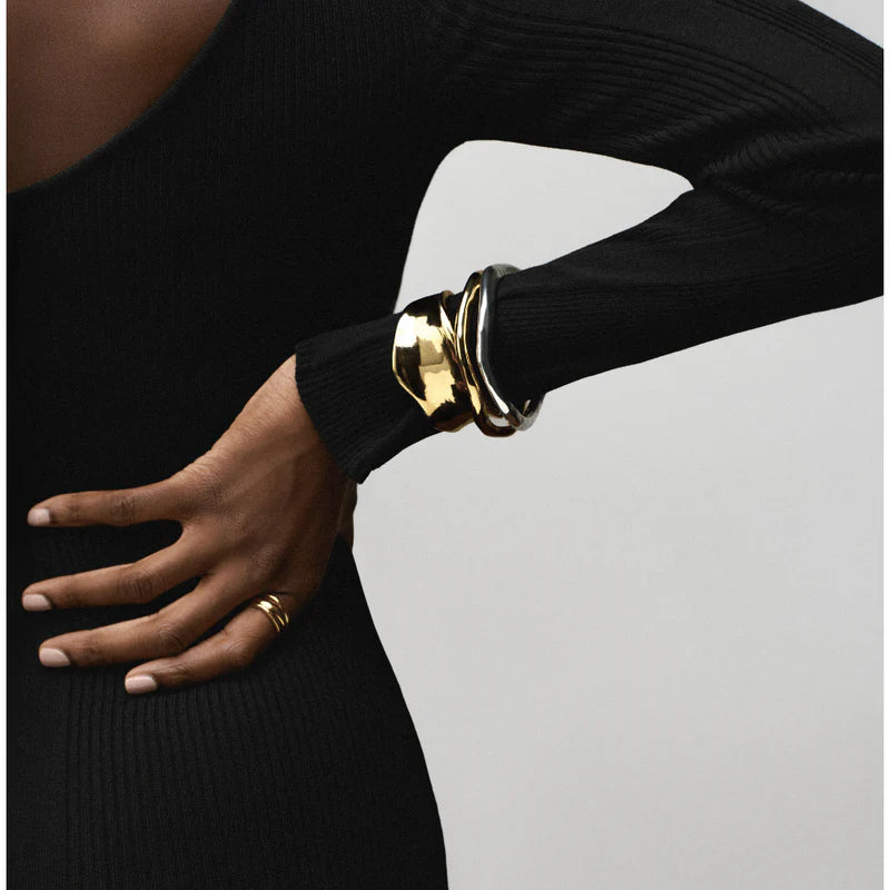 Orelia Gold Statement Organic Molten Metal Cuff