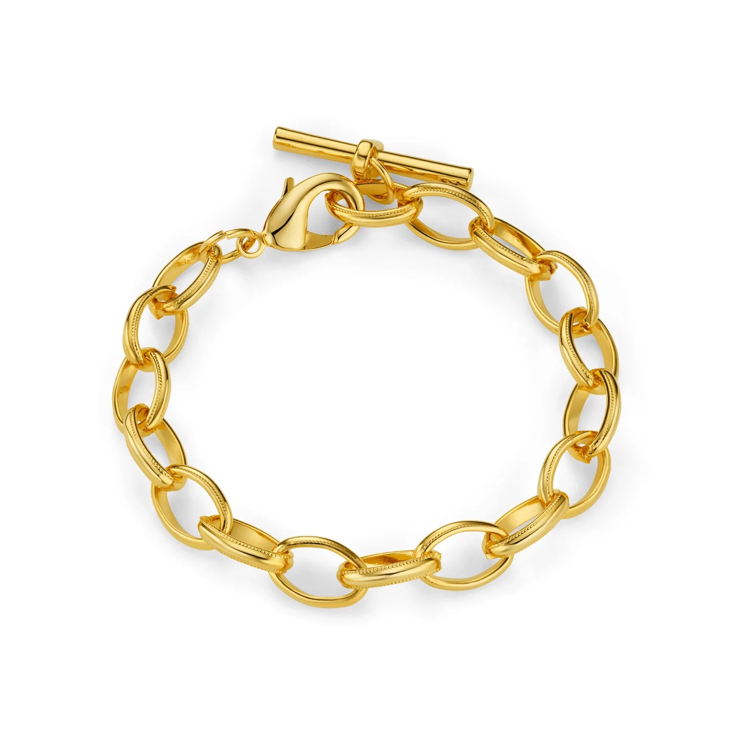 Orelia Oval Link T-Bar Drop Bracelet