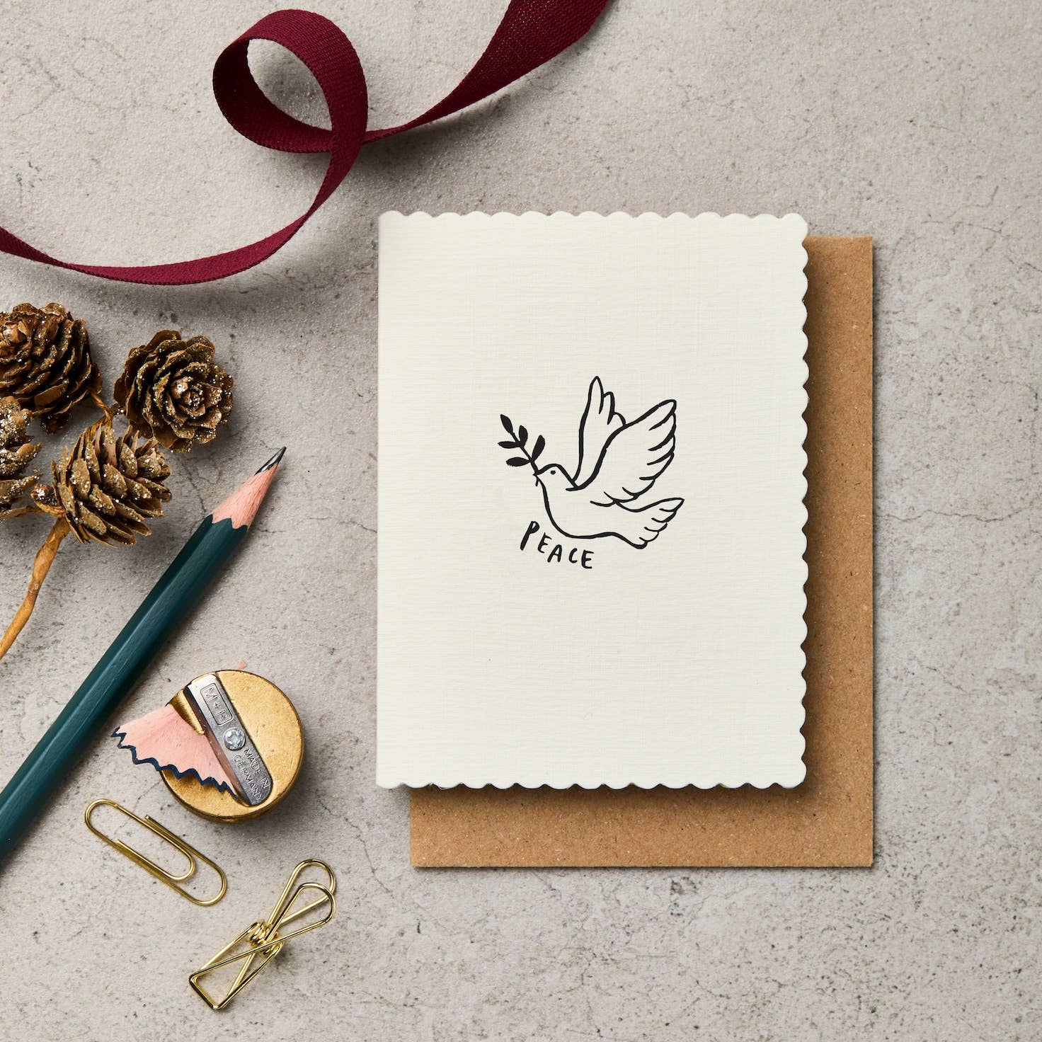 Katie Leamon Mignon Dove Christmas Card