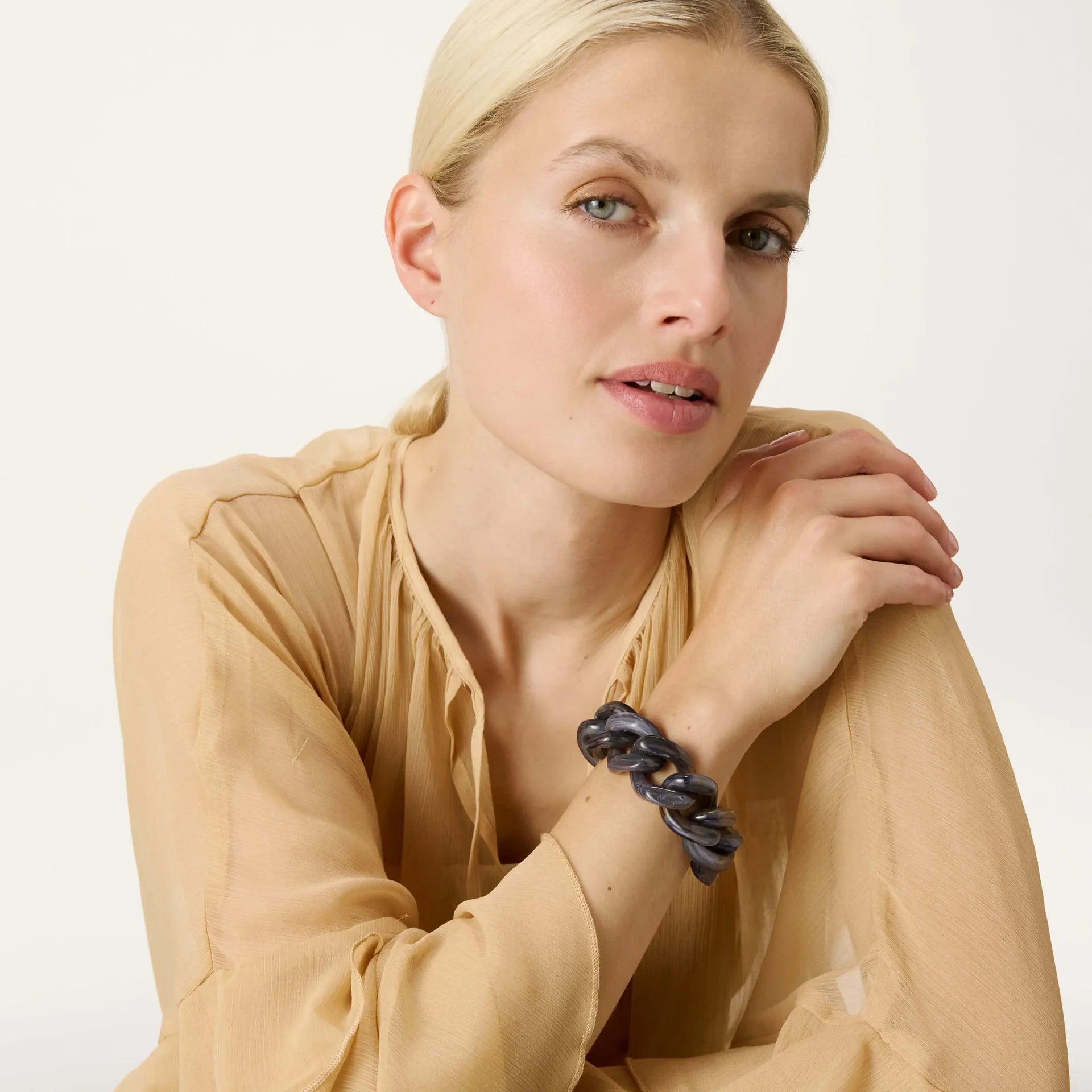 Vanessa Baroni Great Bracelet Blue Jeans Marble