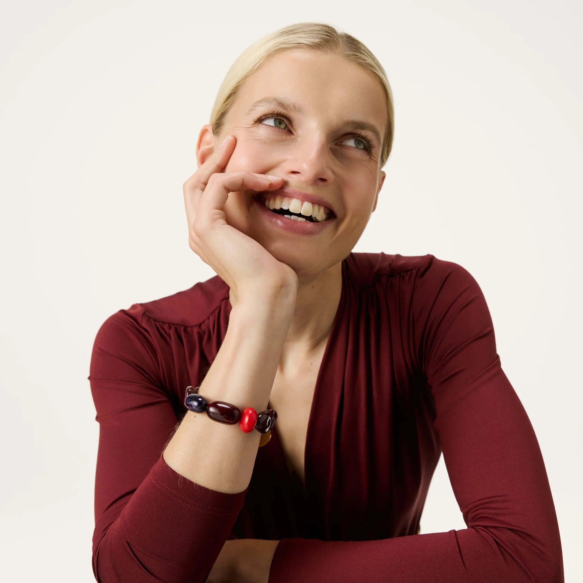 Vanessa Baroni Unique Flex Bracelet Aubergine