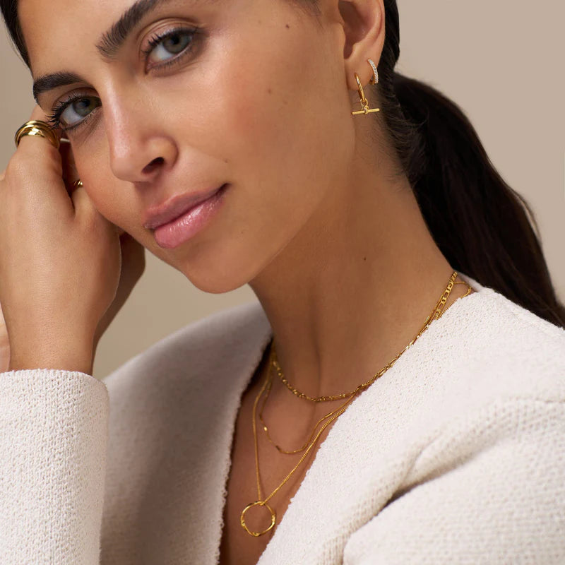 Orelia dainty T-Bar Knot Small Hoop