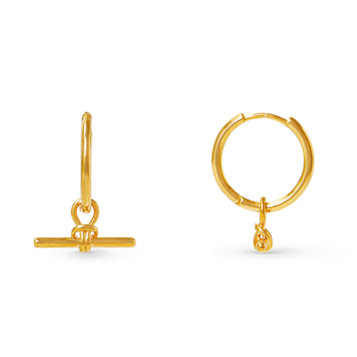 Orelia dainty T-Bar Knot Small Hoop