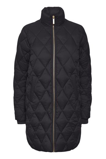 Part Two Olilas Quilted Long Black Coat