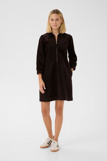 Part Two Evyor Brown Ganache Dress