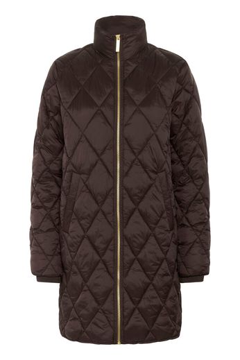 Part Two Olilas Quilted Long Brown Coat