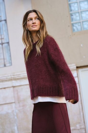 Part Two Sille Tawny Port Knit Jumper