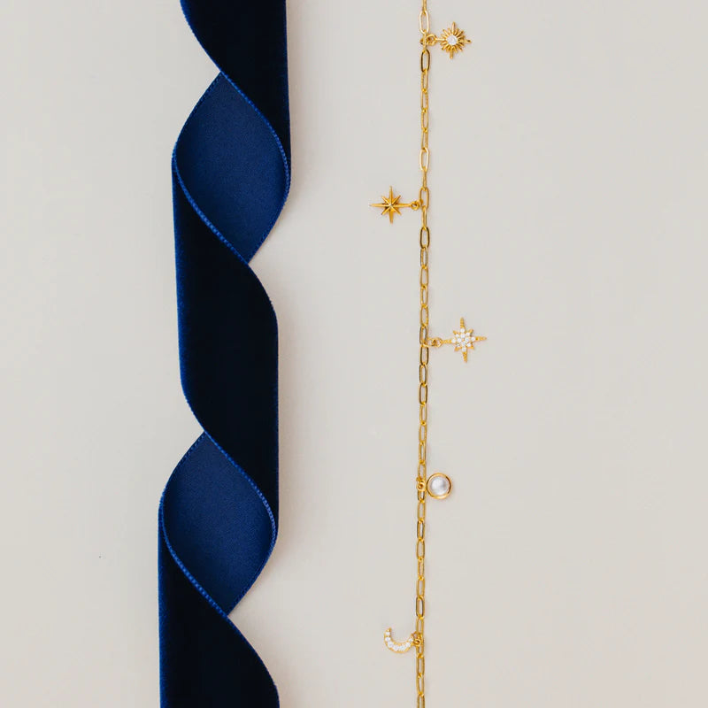 Orelia Celestial Multi Charm Rope Necklace