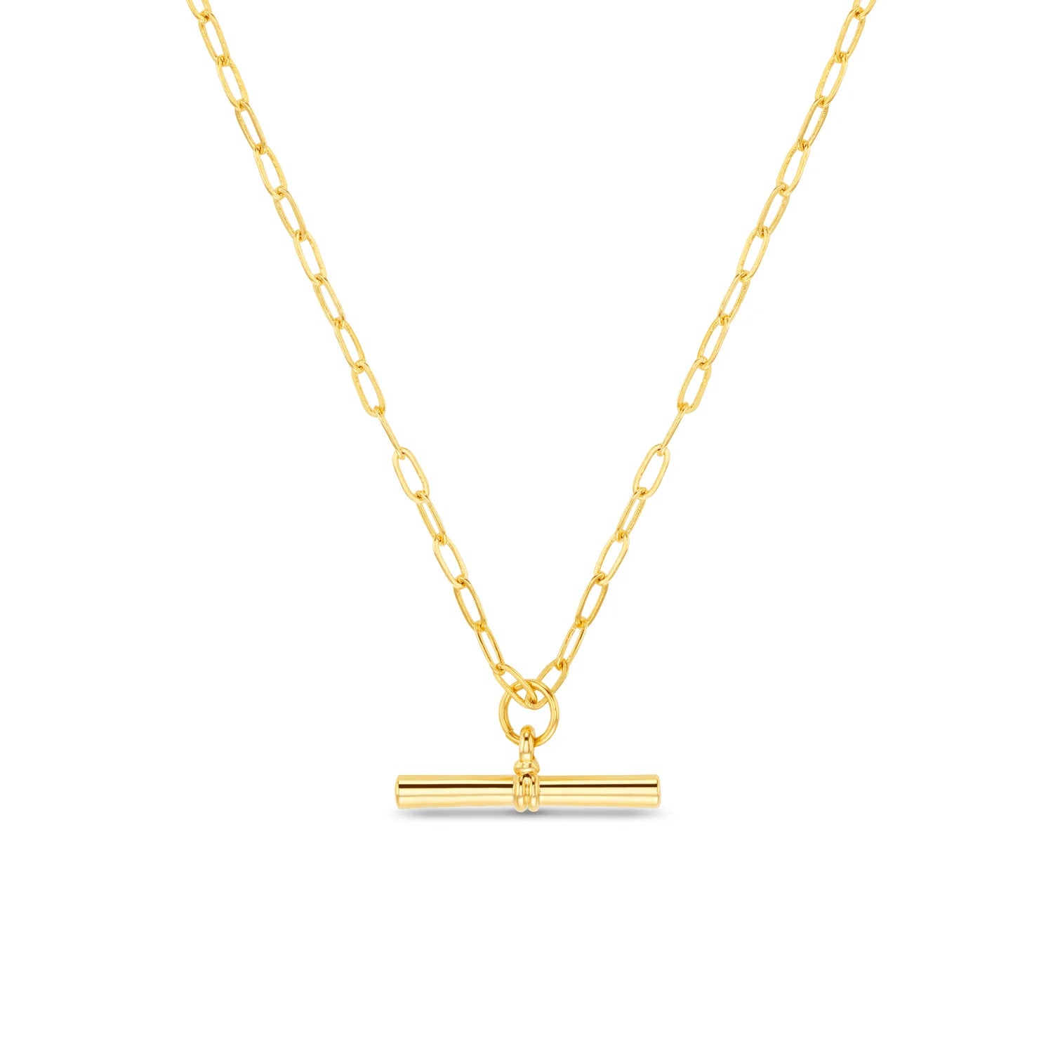 Orelia Gold Chunky T-Bar Mid Length Necklace