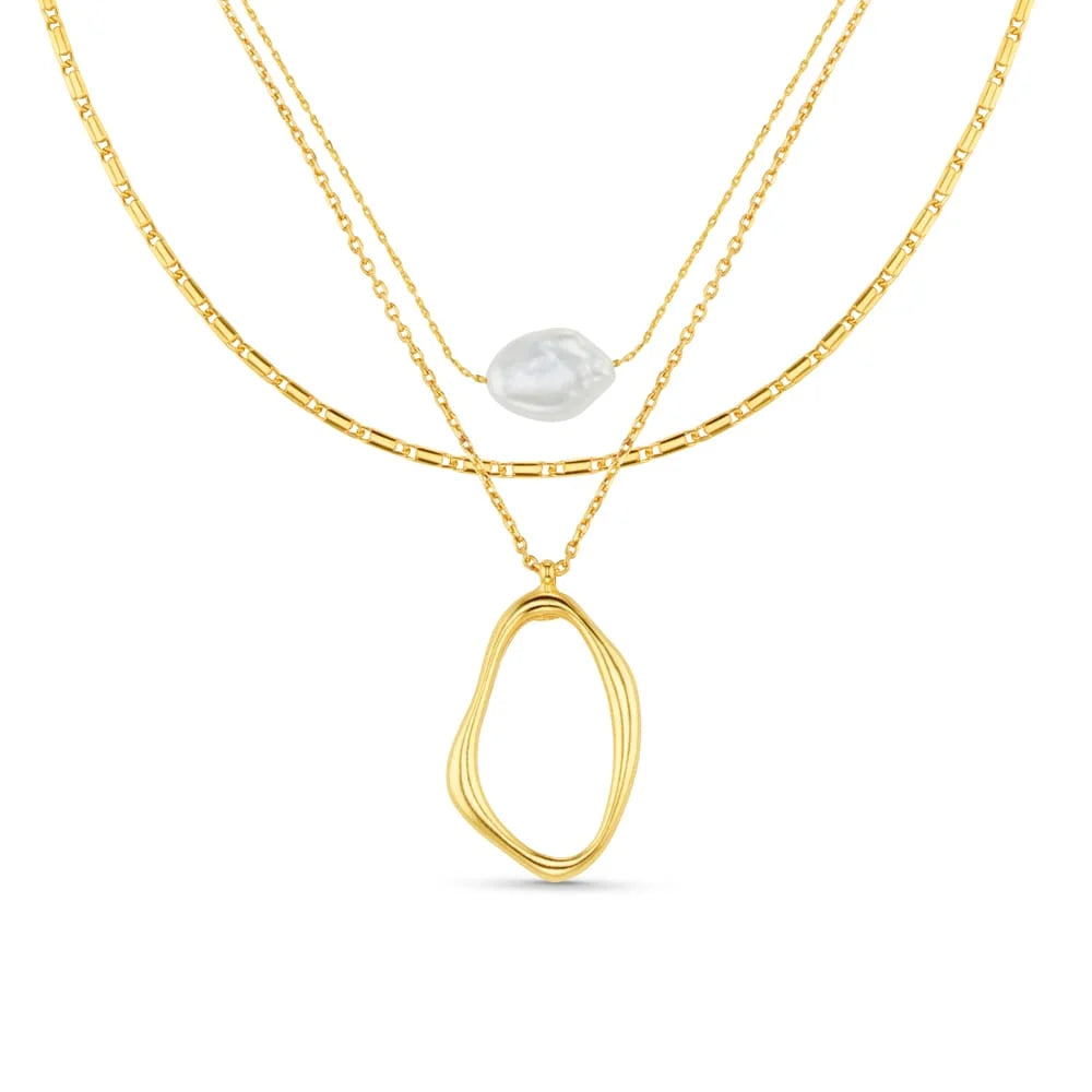 Orelia Oval Peal Necklace