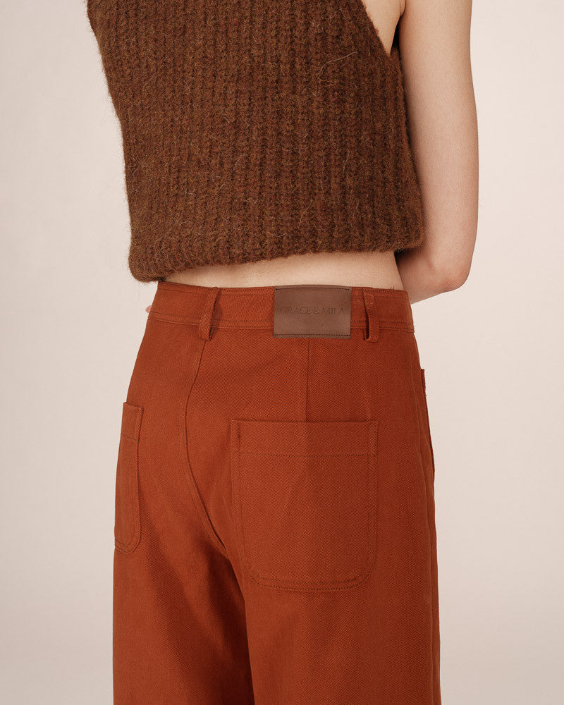 Grace & Mila Sole Camel Trouser