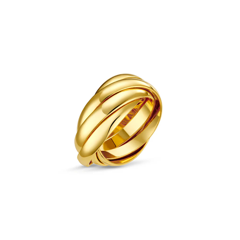 Orelia Gold Interlocking Russian Rings