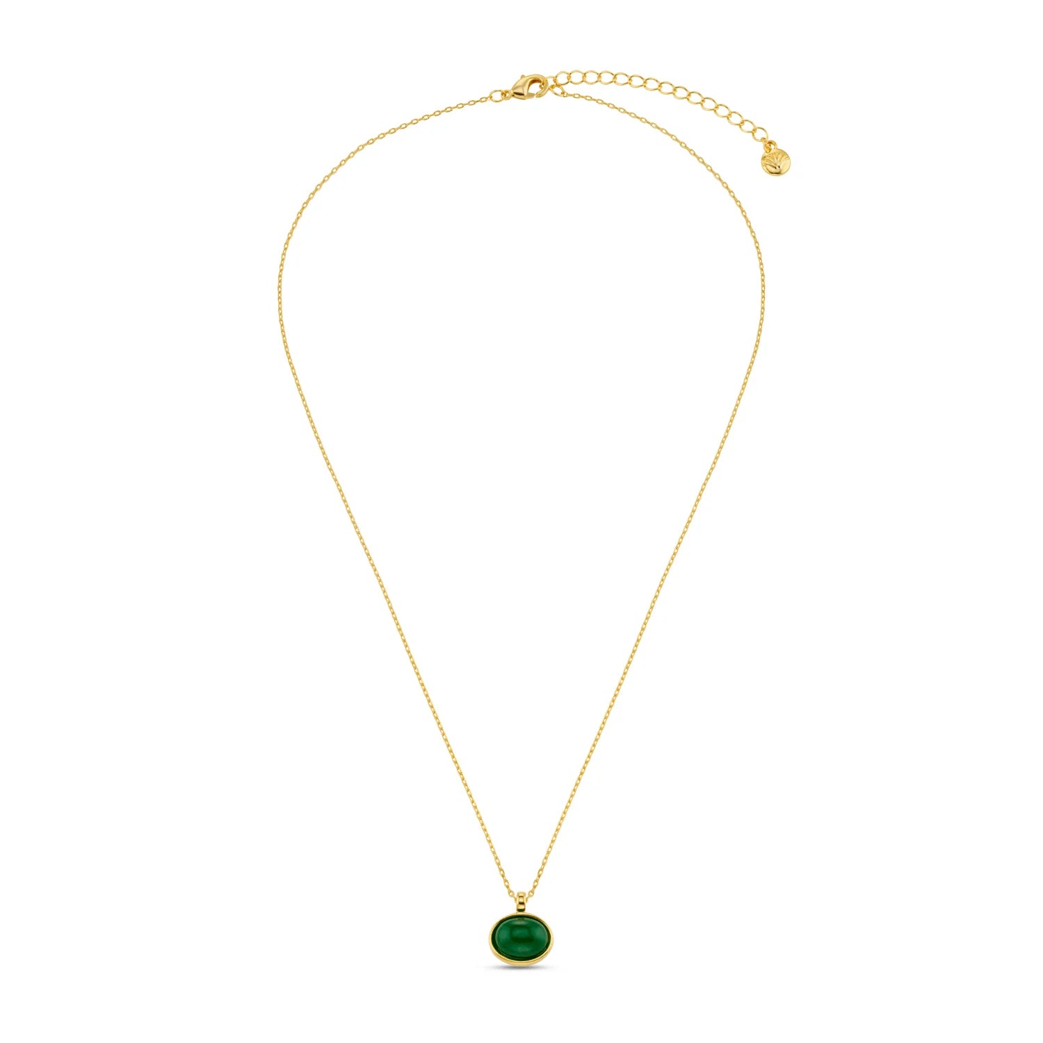 Orelia Semi-Precious Green Jade Pendant Necklace