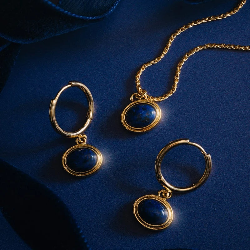 Orelia Lapis Charm Necklace