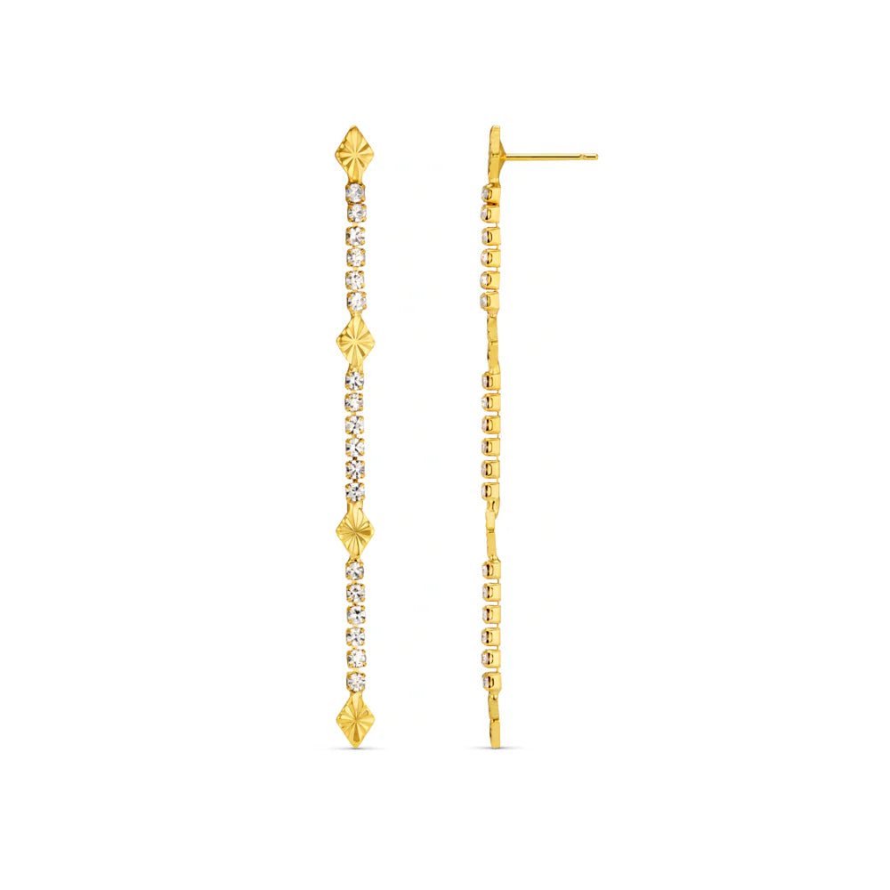 Orelia Cupchain & Etched Drop Earrings