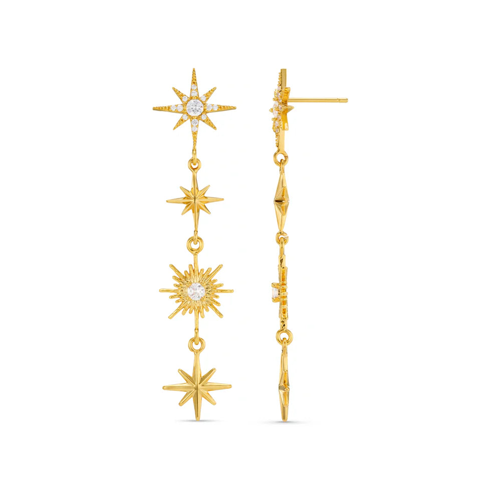 Orelia Statement Crystal Starbust Drop Earrings