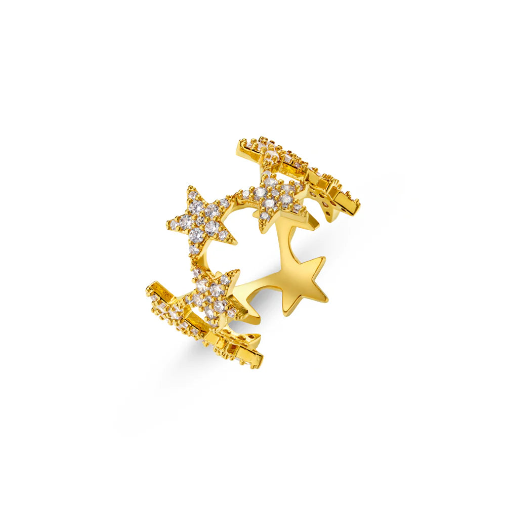 Orelia Statement Pave Star Ring