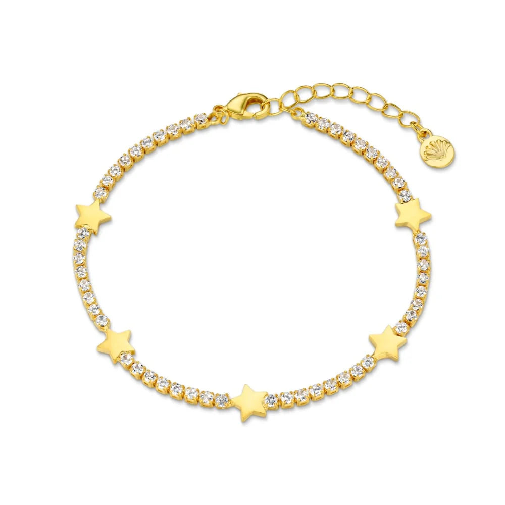 Orelia Stationed Star Tennis Bracelet