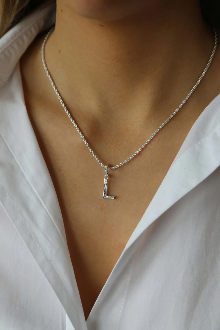 Tutti & Co Silver Initial Necklace