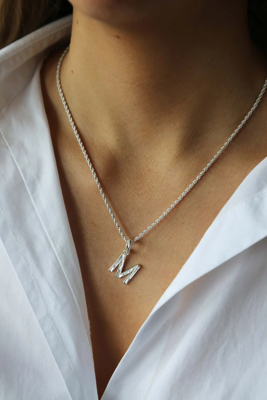 Tutti & Co Silver Initial Necklace