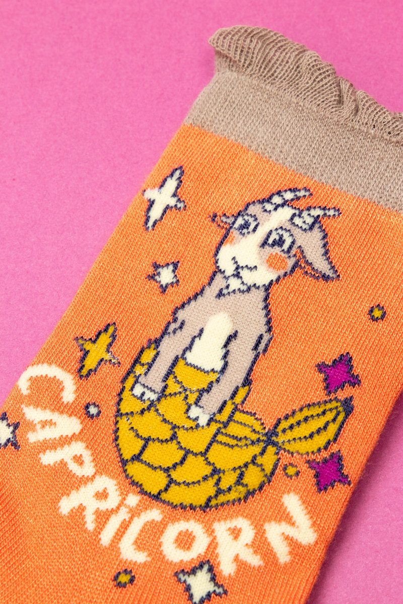 Powder Capricorn Zodiac Ankle Sock