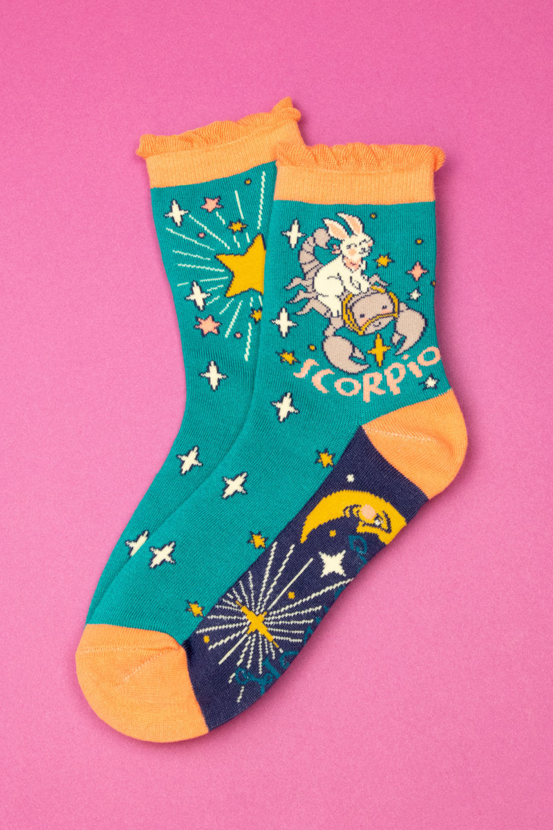 Powder Scorpio Zodiac Ankle Sock