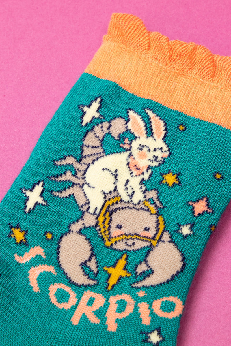 Powder Scorpio Zodiac Ankle Sock