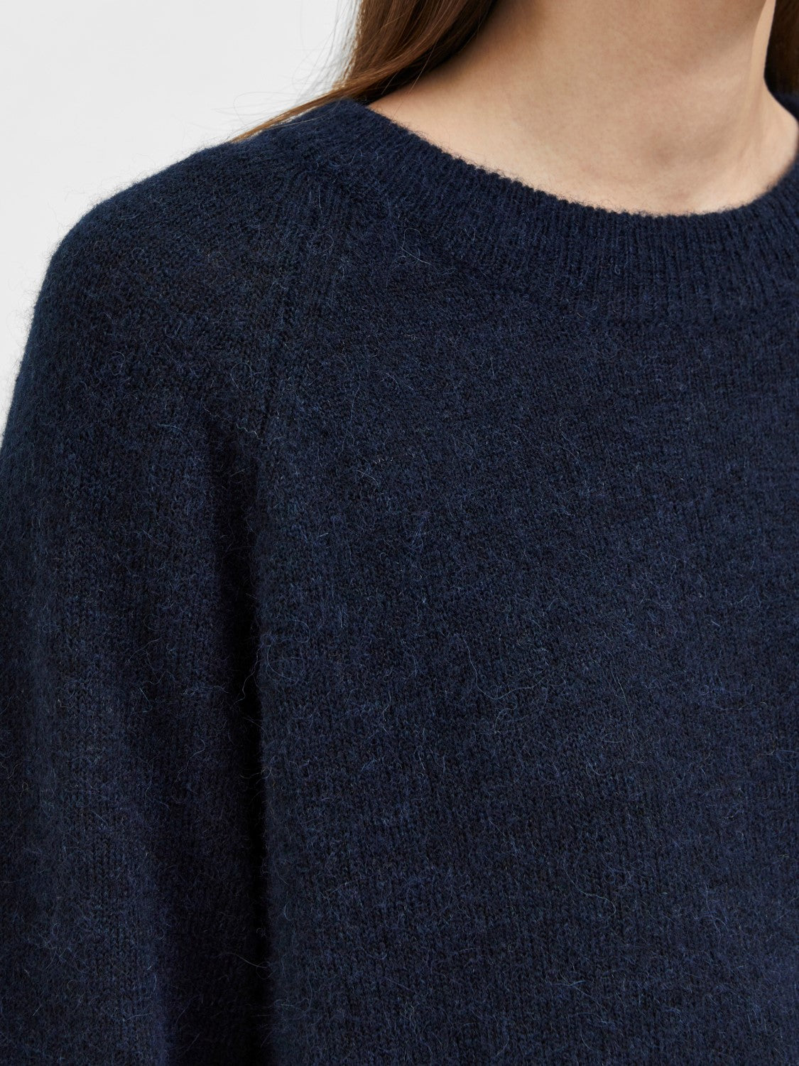 Selected Femme Lulu Navy Crew Neck Sweater