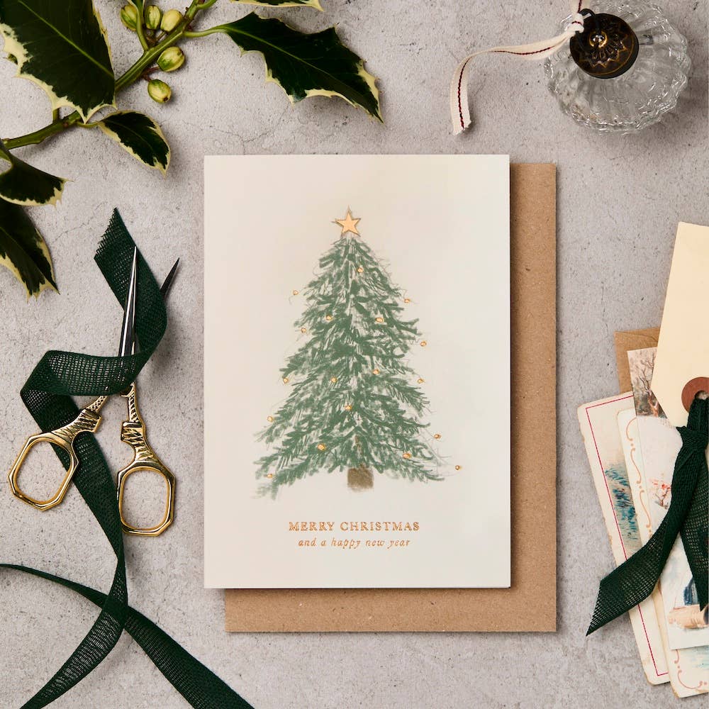 Katie Leamon Tree & Lights Christmas Card