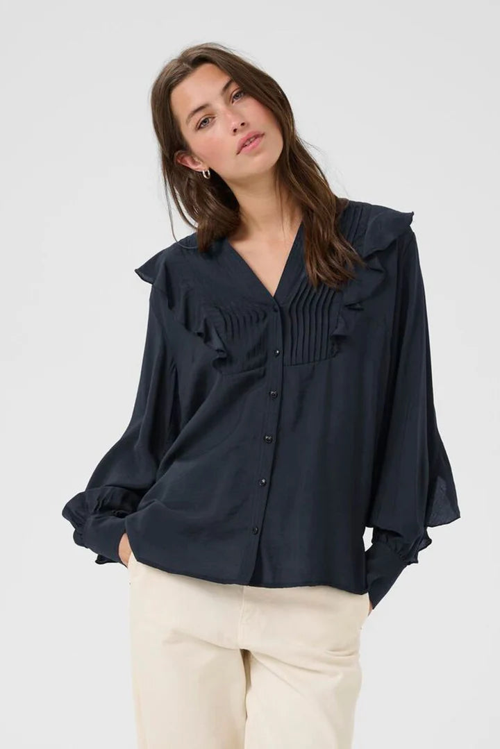 Part Two Stefani Navy Blouse